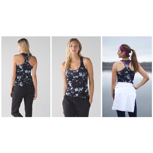 Lululemon Static Blossom Multi Cool Racerback Tank Top XS - Picture 1 of 5